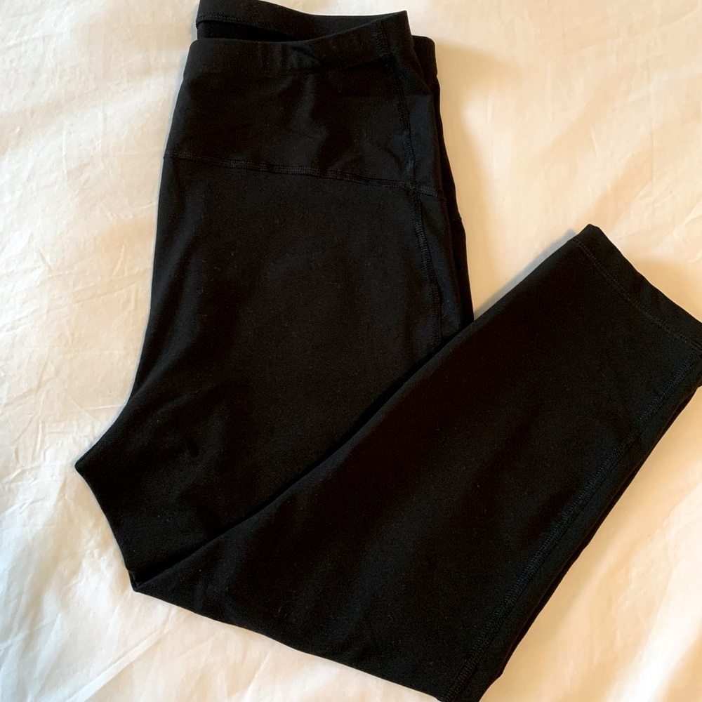 Maternity full belly panel crop leggings